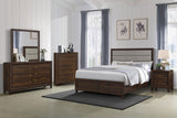 Welsley walnut dresser mirror angled view