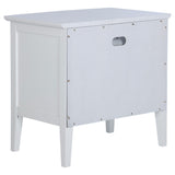 Bexhill nightstand drawer interior showing felt lining