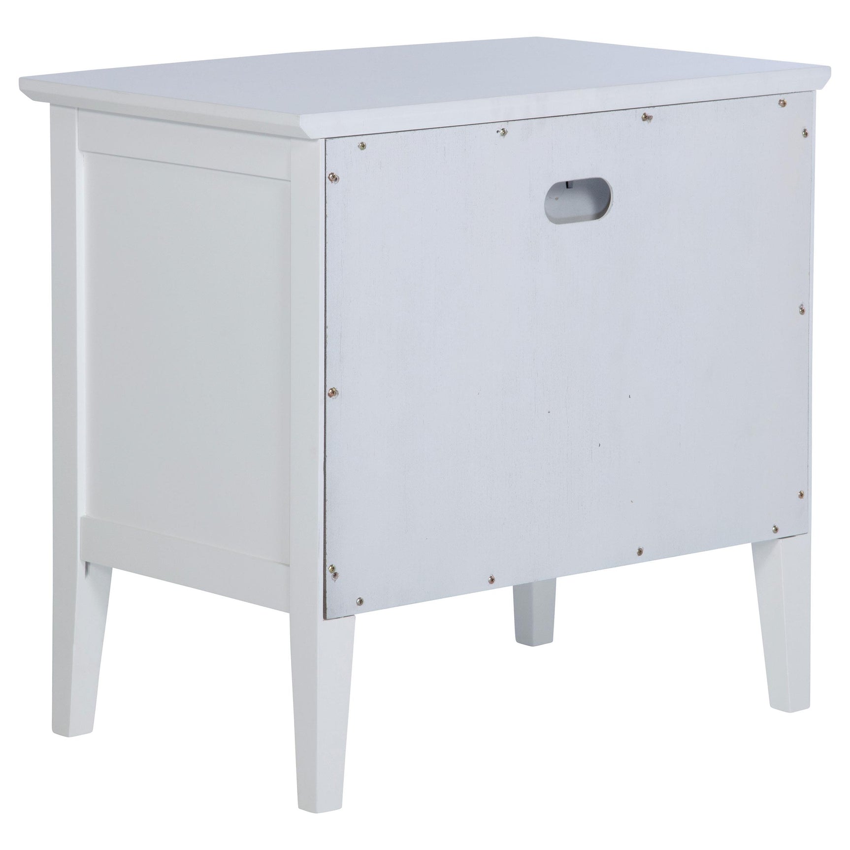 Bexhill nightstand drawer interior showing felt lining