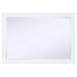 White Bexhill Dresser Mirror angled side view