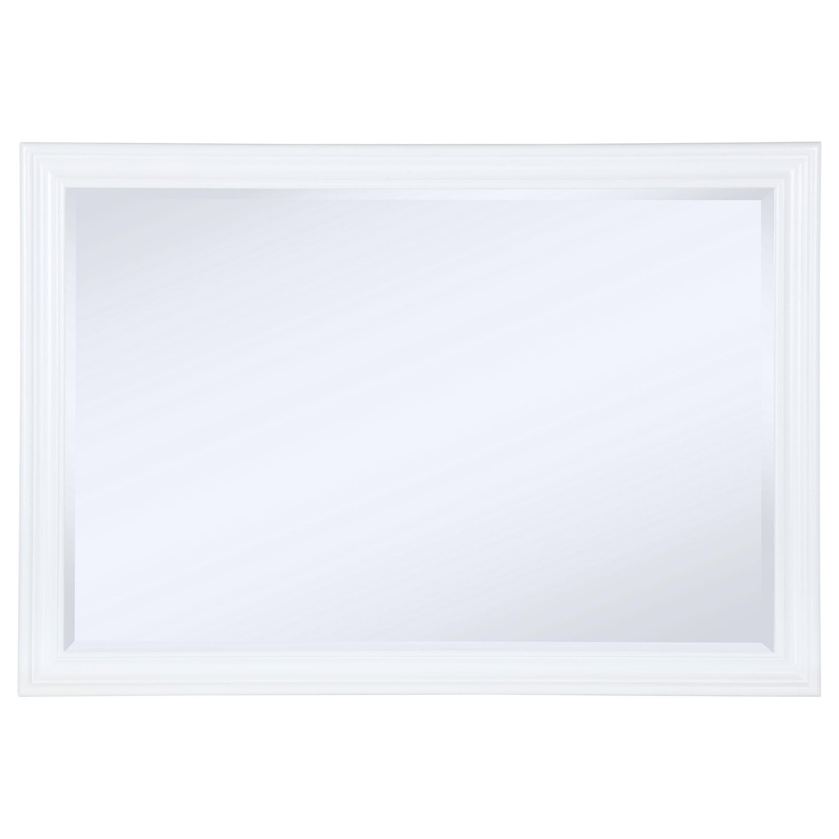White Bexhill Dresser Mirror angled side view