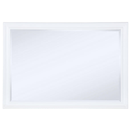 White Bexhill Dresser Mirror angled side view
