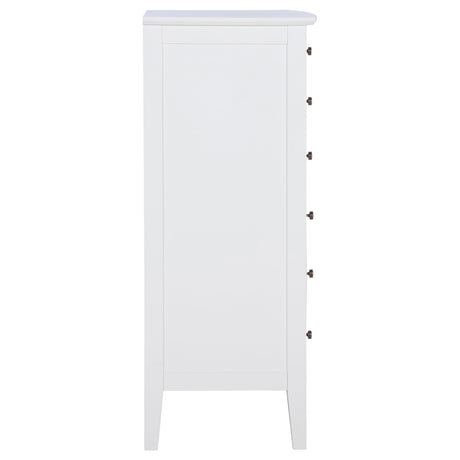 Open drawer displaying glides
