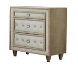 Antonella Queen Bed close-up of faux crystal tufting
