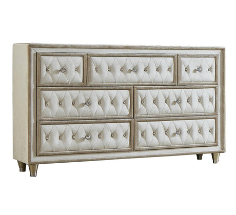 Antonella Bed footboard with nailhead trim