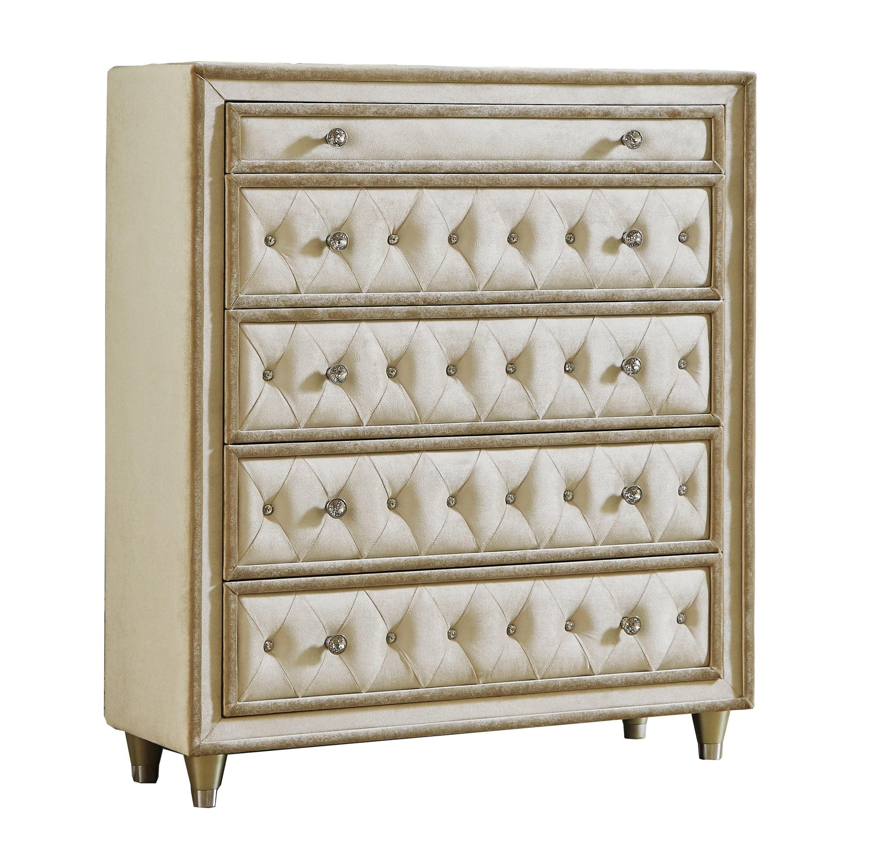 Antonella Upholstered Queen Bed full length side profile