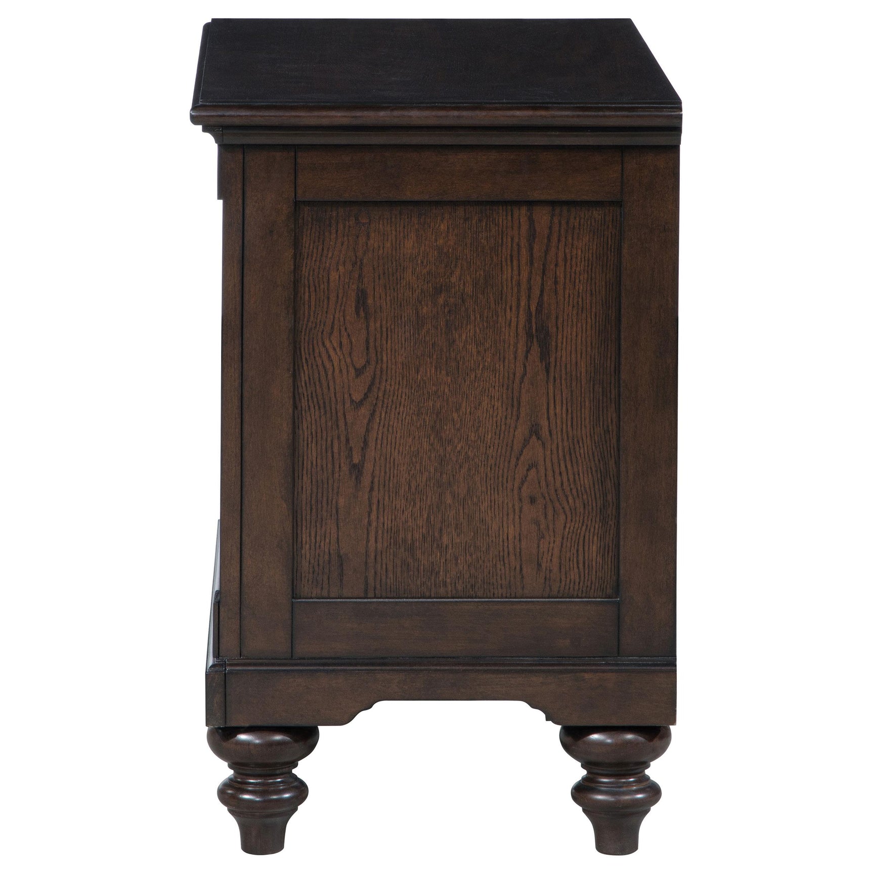 Andover nightstand open cubby storage space