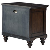 Back view showing cable management opening on Andover nightstand