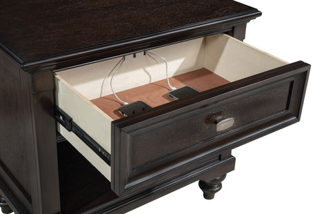 Andover nightstand showcasing English dovetail drawer joinery