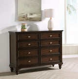 Andover dresser drawer detail with gunmetal knobs