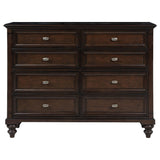 Top drawers with dark brown felt lining