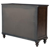 Top surface finish of dark oak dresser