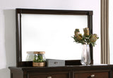 Andover Dresser Mirror side angle showing open corner frame