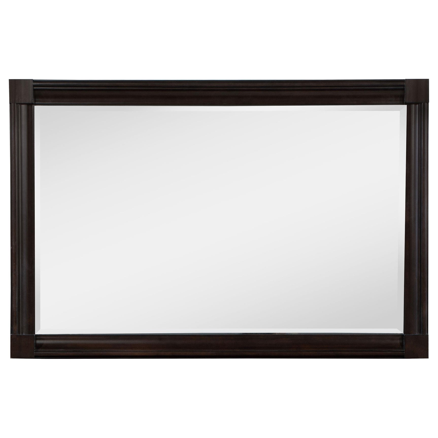 Close-up of beveled mirror edge on Andover Dresser Mirror