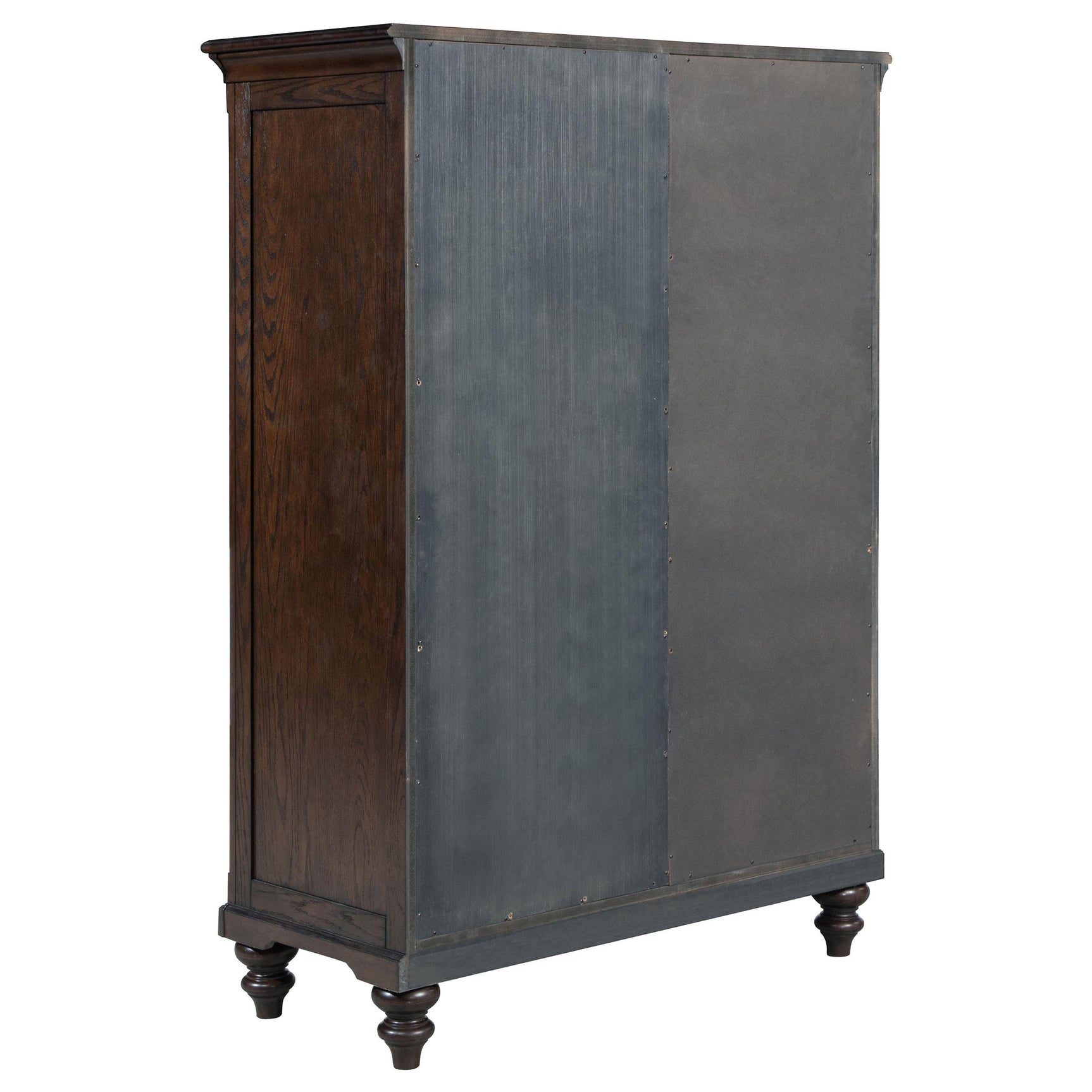 Drawers opened open showing metal extension glides