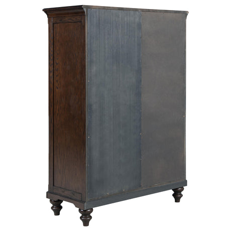 Drawers opened open showing metal extension glides