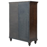 Adjustable shelves inside glass door cabinet