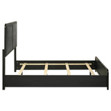 Low-profile footboard of the Cavelle upholstered bed