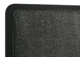 Close-up of fabric upholstery on headboard