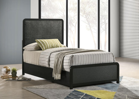 Cavelle twin panel bed detail of headboard