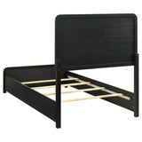 Burnished black frame with rounded corners on Cavelle bed