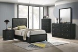 Back view of Cavelle twin panel bed