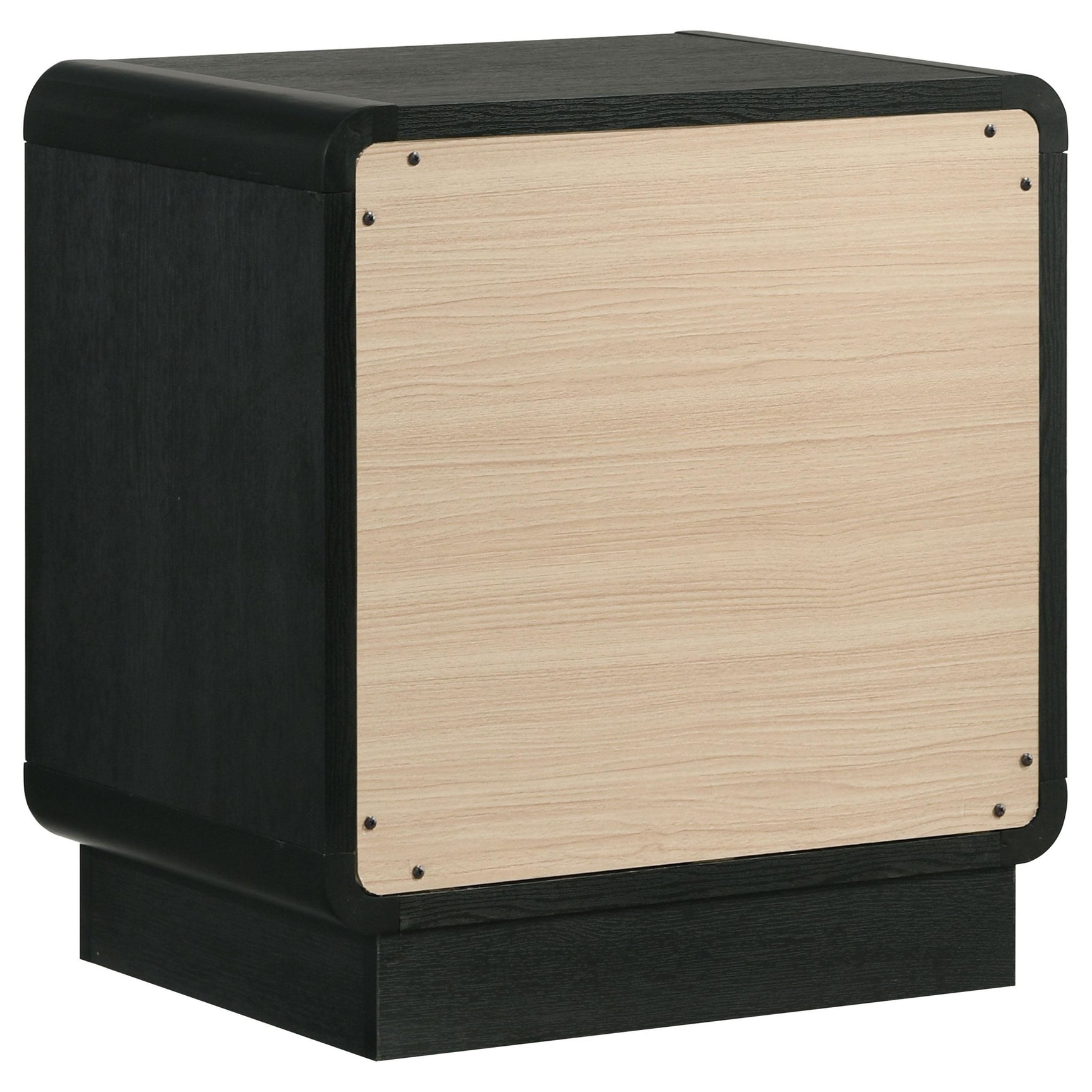Top view of Cavelle black nightstand surface