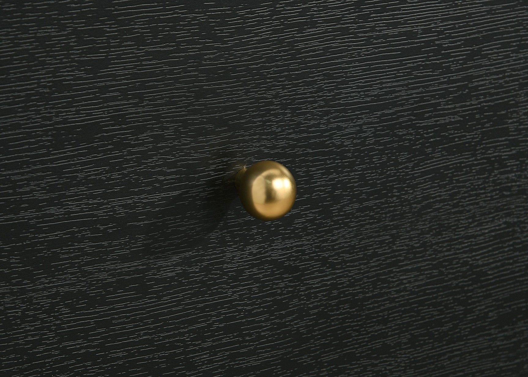 Clean lines of Cavelle black nightstand drawers