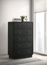 Chest side angle showing drawer depth