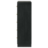 Drawer partially open showing metal glides