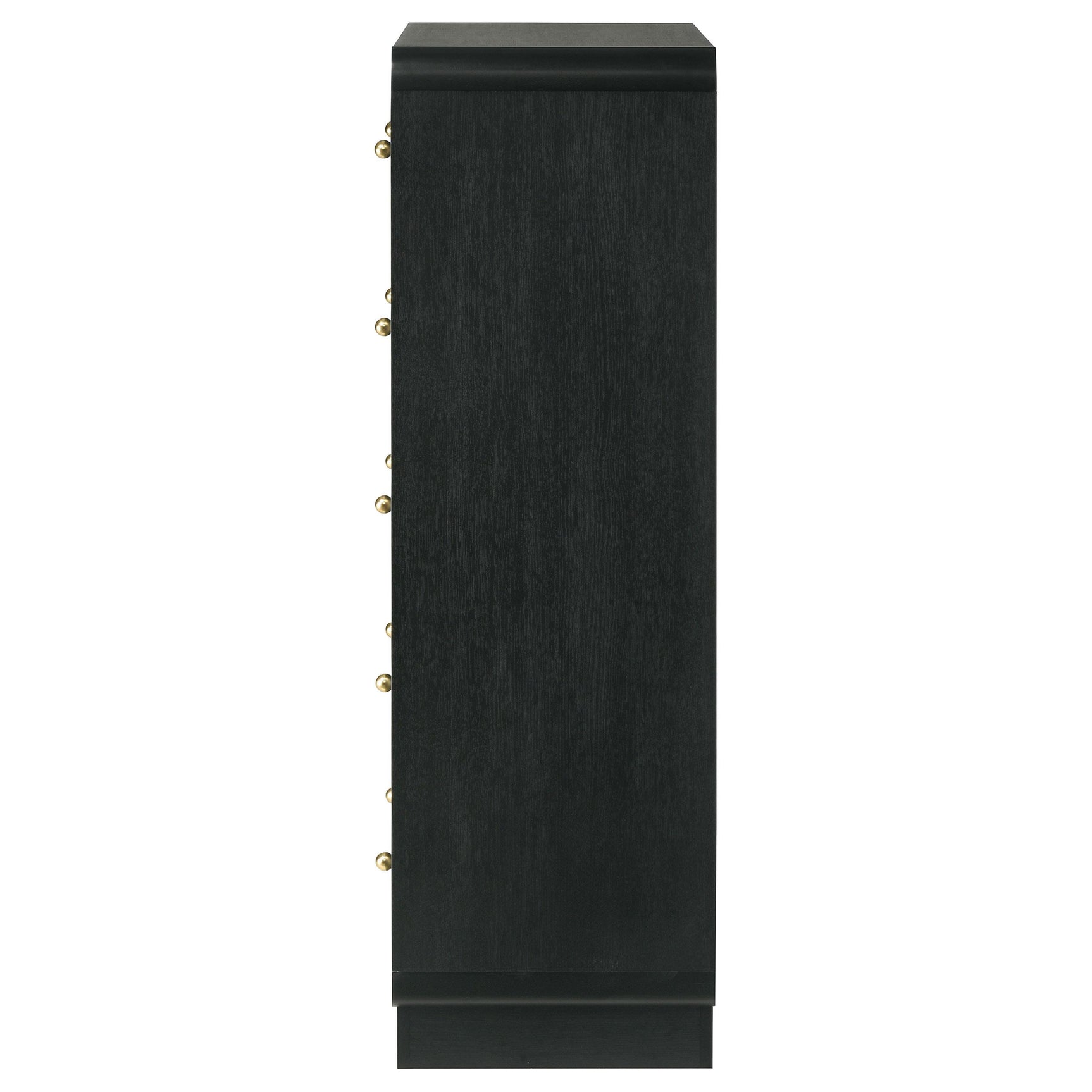 Drawer partially open showing metal glides