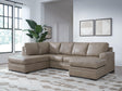 main view of Amuleto Desert Leather 2-Piece Sectional with Chaise sectional sofa