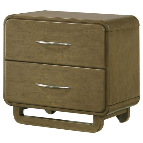 Top view of Amsbury nightstand showing cord management