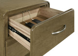 Amsbury nightstand with decorative items on top