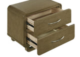 Drawer handle detail of Amsbury nightstand