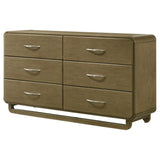 Matte nickel hardware close-up on drawer