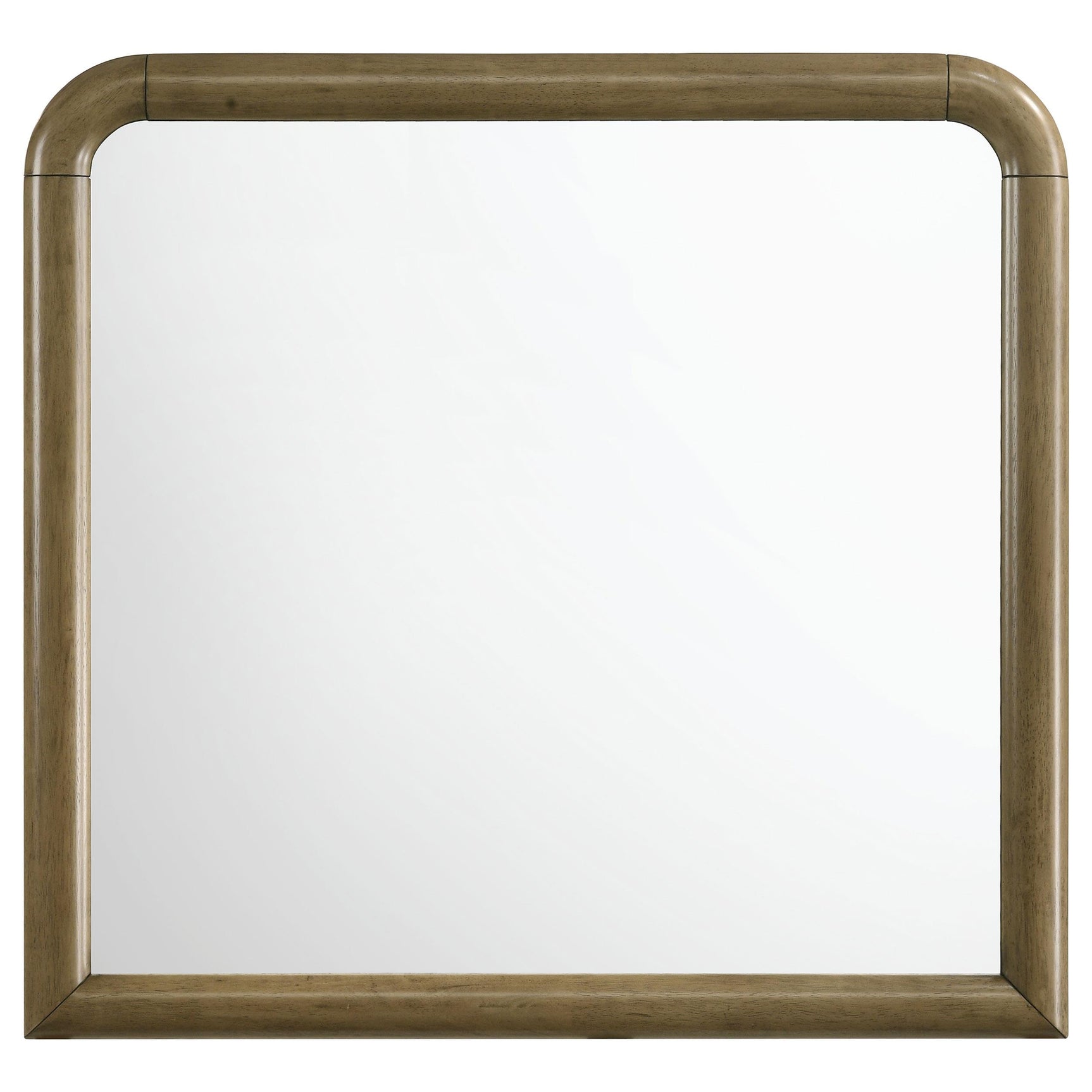 Close-up of Amsbury dresser mirror rounded frame
