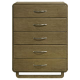 Drawer detail with metal extension glides