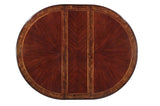 Deryn Park Cherry Modern Classic Traditional Solid Wood Upholstered Oval Dining Room Set - Ella Furniture