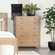 Arini 5-Drawer Chest Sand Wash front angle