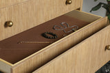 Arini 5-Drawer Chest Sand Wash top view