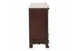 Deryn Park Cherry Traditional Solid Wood Plush Upholstered Seat Rectangular Dining Room Set - Ella Furniture