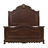 Deryn Park Cherry Traditional Cherry And Walnut Veneer Wood And Engineered Wood Queen Sleigh Bed - Ella Furniture