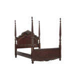Deryn Park Cherry Traditional Cherry Walnut Veneer Wood And Engineered Wood Queen Poster Bed - Ella Furniture