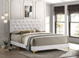 Kendall Tufted Upholstered Panel Eastern King Bed White - front view