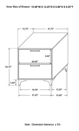 Kendall nightstand full side profile