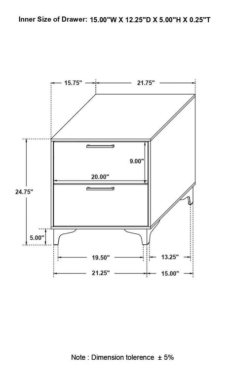 Kendall nightstand full side profile