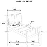 Wilkes bed corner highlighting fabric texture