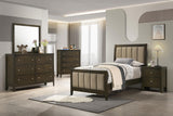 Complete Wilkes twin bed overview in bedroom setting