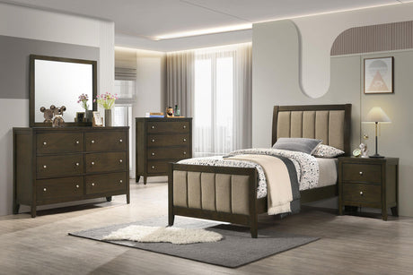 Complete Wilkes twin bed overview in bedroom setting